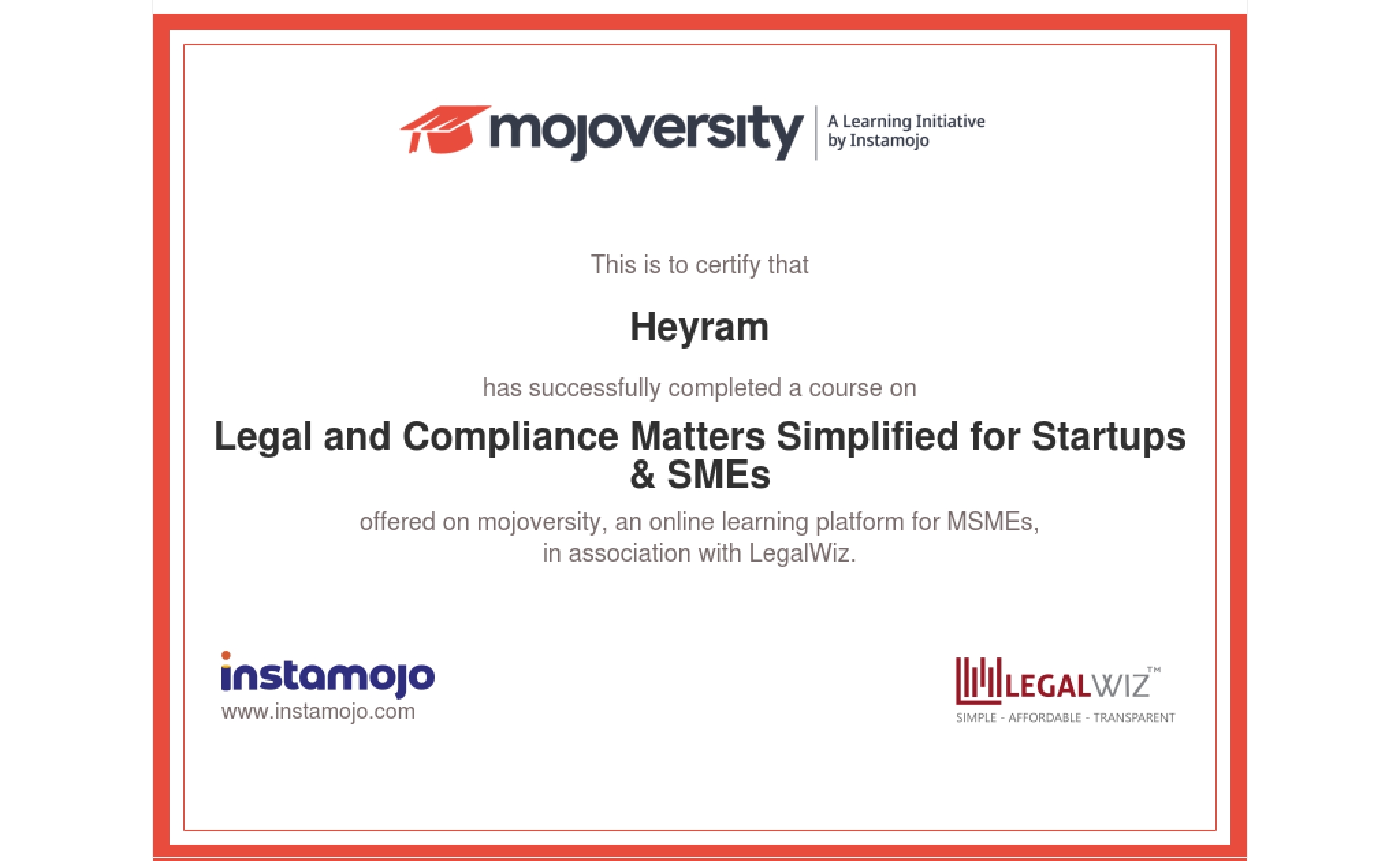 Legal and Compliance Matters Simplified for Startups & SMEs