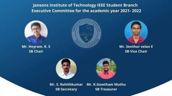 Selected as Chairman of JIT IEEE SB